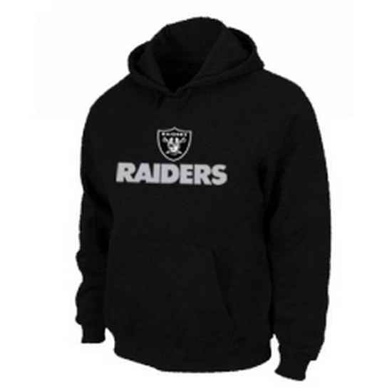 NFL Mens Nike Oakland Raiders Authentic Logo Pullover Hoodie Black
